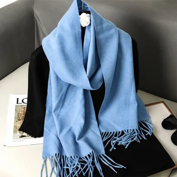 Warm thicken cashmere women winter scarf with luxury tassels - DFP001-04 / 33x180cm