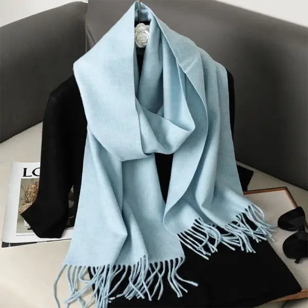 Warm thicken cashmere women winter scarf with luxury tassels - DFP001-51 / 33x180cm