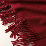 Warm thicken cashmere women winter scarf with luxury tassels