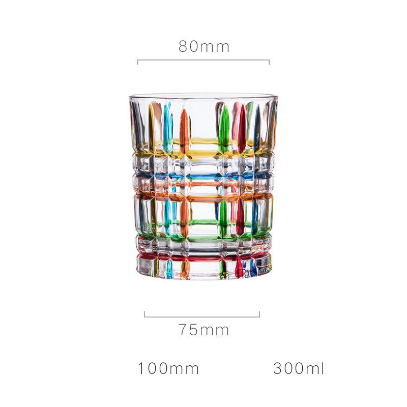 European Style New Enamel Whisky Glass With Colorful Woven Pattern - 10 Style x4pc / 1PCS - Hair Remover