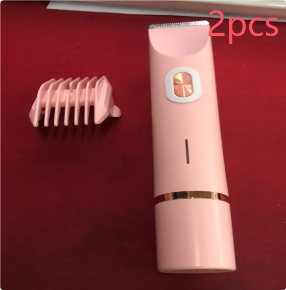 Versatile Body Hair Removal Device and Bikini Trimmer - Pink 2pcs / USB - Hair Remover