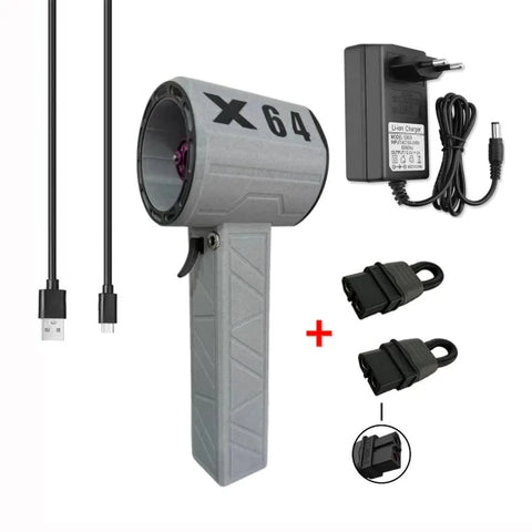 64mm Turbo Fan Wind Power Up To 1400g Handheld Portable Industrial Grade Hair Dryer Car Wash - Himpall