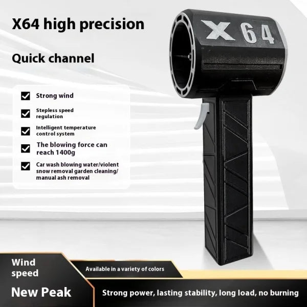 64mm Turbo Fan Wind Power Up To 1400g Handheld Portable Industrial Grade Hair Dryer Car Wash - Himpall