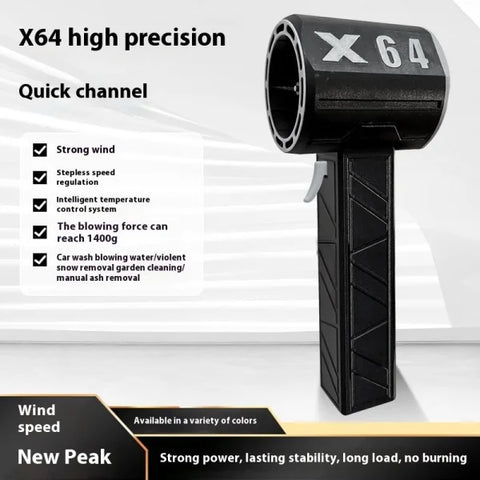 64mm Turbo Fan Wind Power Up To 1400g Handheld Portable Industrial Grade Hair Dryer Car Wash - Himpall