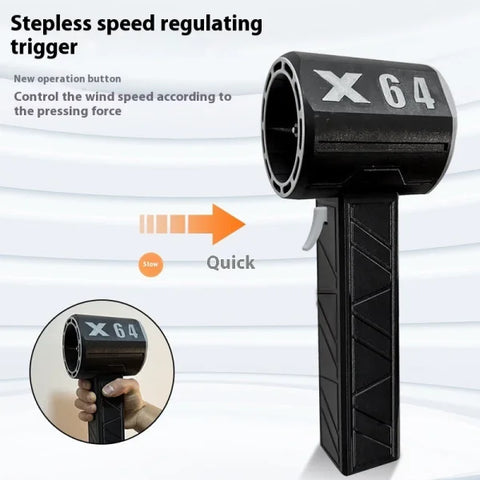 64mm Turbo Fan Wind Power Up To 1400g Handheld Portable Industrial Grade Hair Dryer Car Wash - Himpall