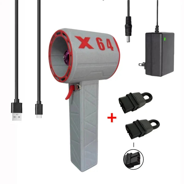64mm Turbo Fan Wind Power Up To 1400g Handheld Portable Industrial Grade Hair Dryer Car Wash - Himpall