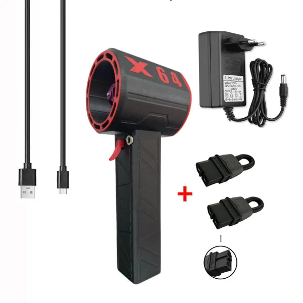 64mm Turbo Fan Wind Power Up To 1400g Handheld Portable Industrial Grade Hair Dryer Car Wash - Himpall