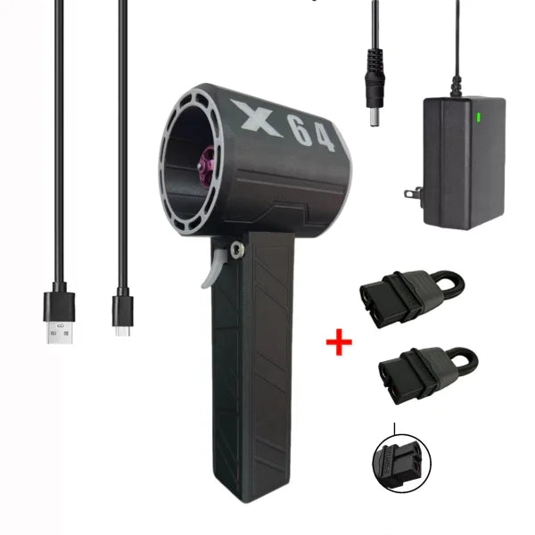 64mm Turbo Fan Wind Power Up To 1400g Handheld Portable Industrial Grade Hair Dryer Car Wash - Himpall