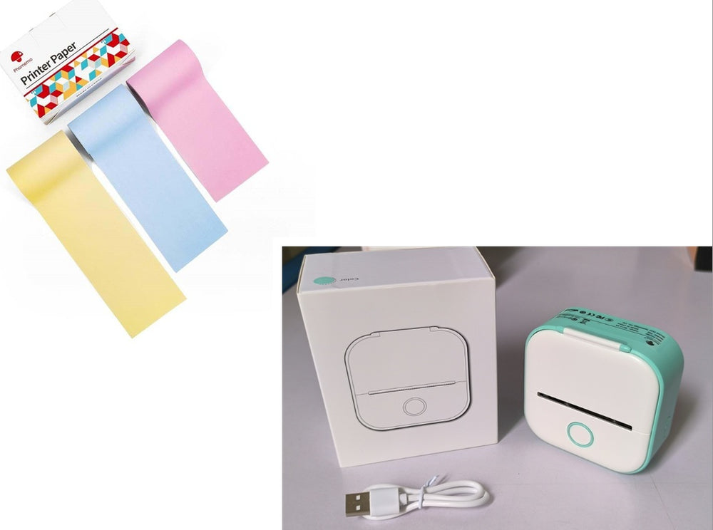 Phomemo T02 Portable Bluetooth Thermal Label Printer - Green setB / USB