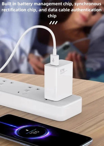 67W USB Fast Charger – Type-C Quick Charge for Xiaomi & Redmi - Himpall