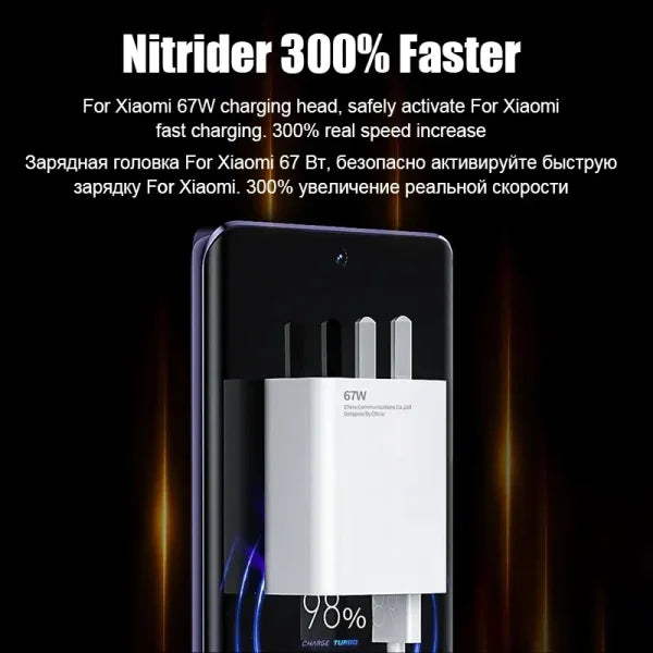67W USB Fast Charger – Type-C Quick Charge for Xiaomi & Redmi - Himpall