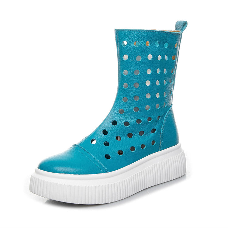 Ladies Fashion Personality Breathable Platform Shoes - Blue / 36 - Hair Remover