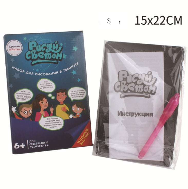 Luminous Drawing Tablet with Flashlight Marker - 1 style / S