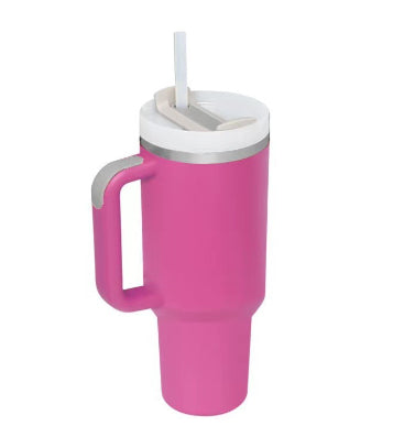 40oz Insulated Stainless Steel Tumbler with Handle and Lid - Roseo / 1200ML / 1PC