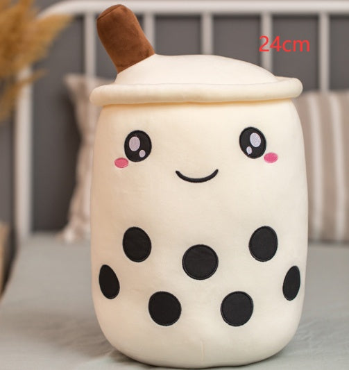 Cute Fruit Drink Plush Doll and Stuffed Animal Hugging Pillow - White / 24CM