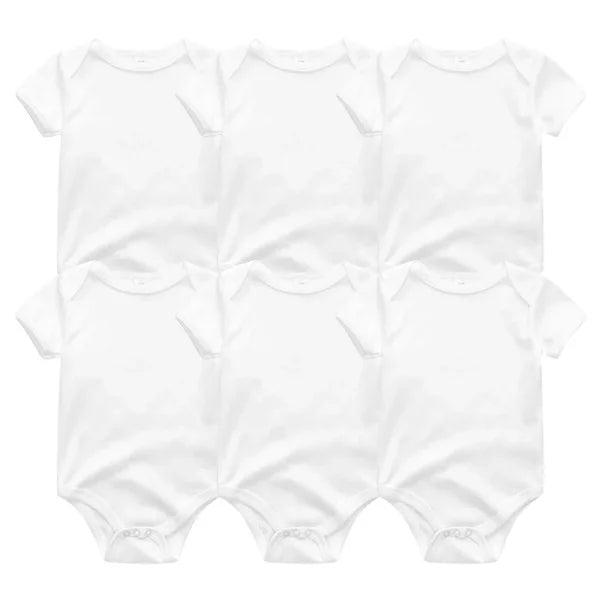 6PCS Baby Jumpsuit Set – Cotton Bodysuits for Newborn Boys & Girls Spring/Summer Outfits - Baby Bodysuits 25 / 12M