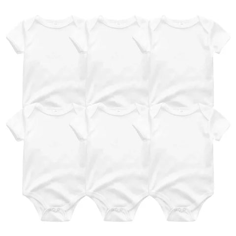 6PCS Baby Jumpsuit Set – Cotton Bodysuits for Newborn Boys & Girls Spring/Summer Outfits - Baby Bodysuits 25 / 12M