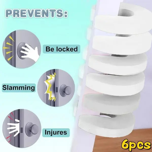 6Pcs Baby Safety Door Stopper Newborn Furniture Protector Anti-pinch Hand Child Lock Finger Pinch Guard Proof Door Slam