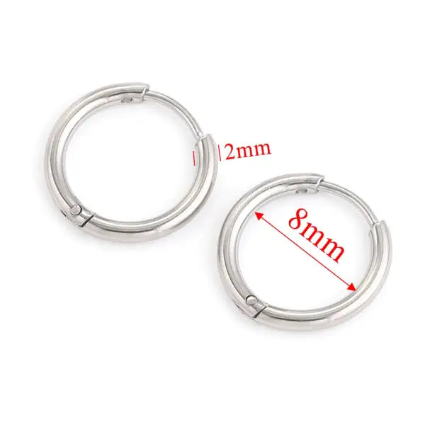 6pcs Stainless Steel Earring Hoop Women Earrings Korean Earrings Hoop Earring for Women Female Earring Wholesale