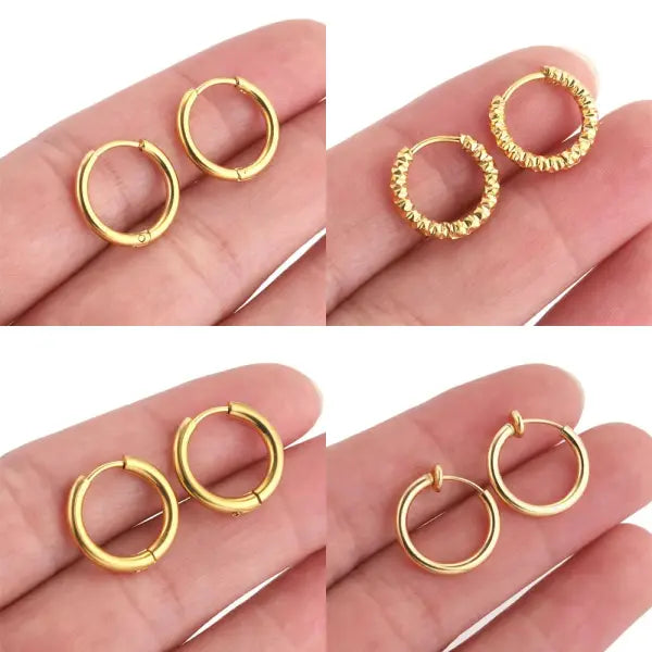 6pcs Stainless Steel Earring Hoop Women Earrings Korean Earrings Hoop Earring for Women Female Earring Wholesale