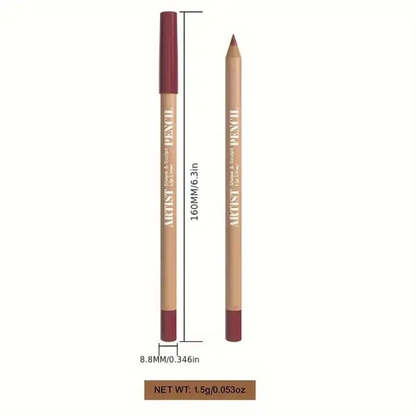 6pcs Velvet Matte Lip Liner Set - Long-Lasting Versatile Shades Longlasting Lip Makeup Berry Brown Pink Lip Pencil
