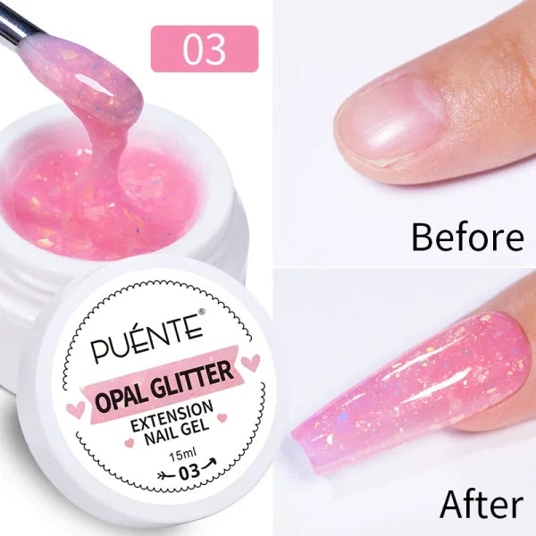 7.5ML Mood Change Aurora Top Coat Gel - Color Changing Glitter Varnish - Opal extension 03