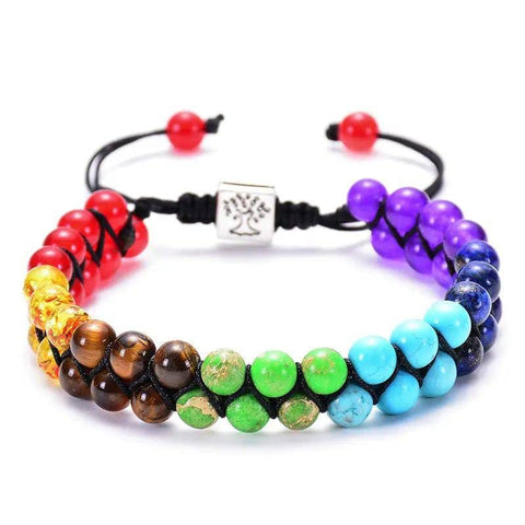 7 Chakra Stone Bracelet – Your Ultimate Healing Crystal Bracelet - 6mm Colorful Stone