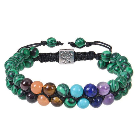 7 Chakra Stone Bracelet – Your Ultimate Healing Crystal Bracelet - 6mm Malachite