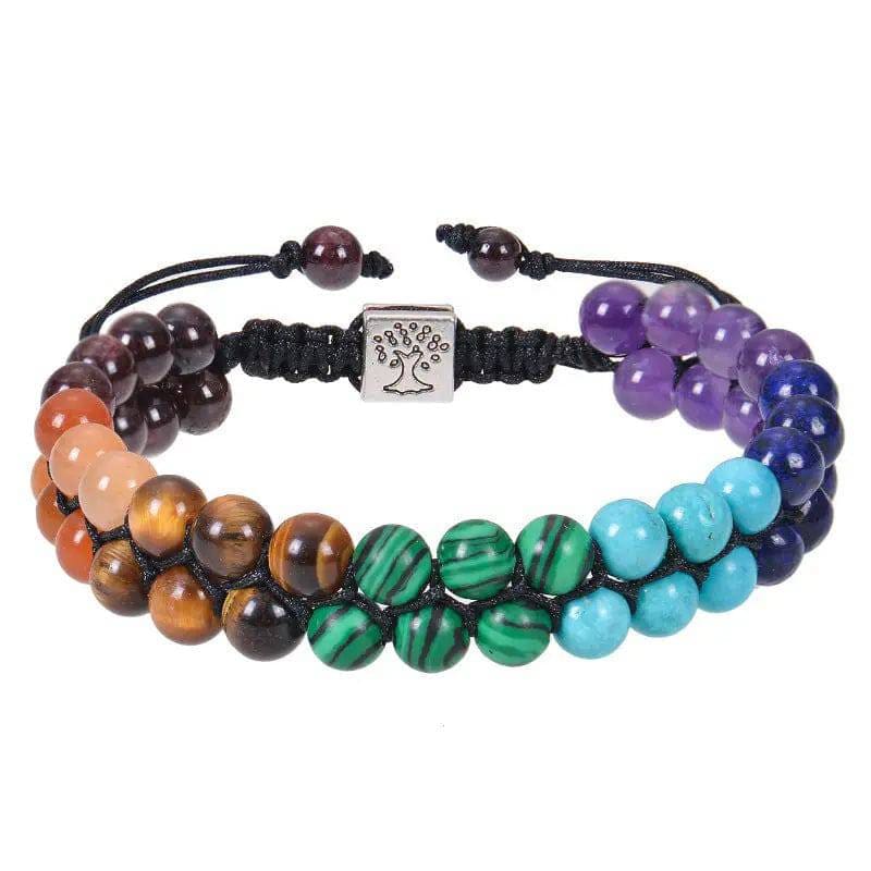 7 Chakra Stone Bracelet – Your Ultimate Healing Crystal Bracelet - 6mm Natural Colorful Stone