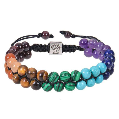 7 Chakra Stone Bracelet – Your Ultimate Healing Crystal Bracelet - 6mm Natural Colorful Stone