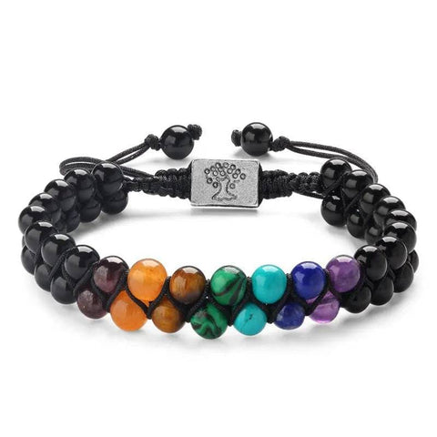 7 Chakra Stone Bracelet – Your Ultimate Healing Crystal Bracelet - 6mm Obsidian