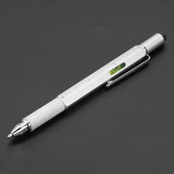 7 in 1 Multifunctional Pen Touch Screen Stylus Capacitive Pen with Screwdriver Ruler Levelgauge Refillable Ballpoint