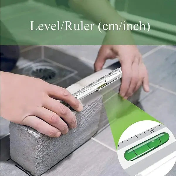 7 in 1 Multifunctional Pen Touch Screen Stylus Capacitive Pen with Screwdriver Ruler Levelgauge Refillable Ballpoint