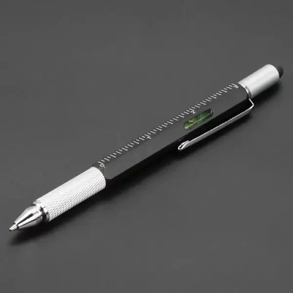 7 in 1 Multifunctional Pen Touch Screen Stylus Capacitive Pen with Screwdriver Ruler Levelgauge Refillable Ballpoint