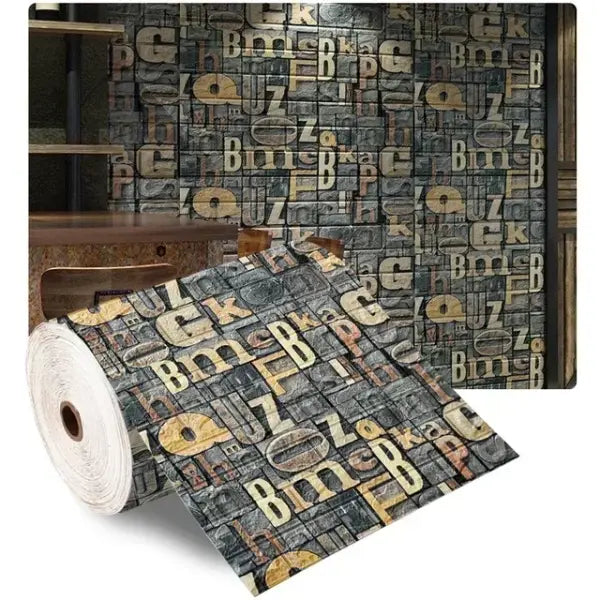 70cmx1/5/10m 3D Wallpaper Decoration Self-adhesive Antique Foam Brick Wallpaper Living Room Bedroom Waterproof 3d Wall