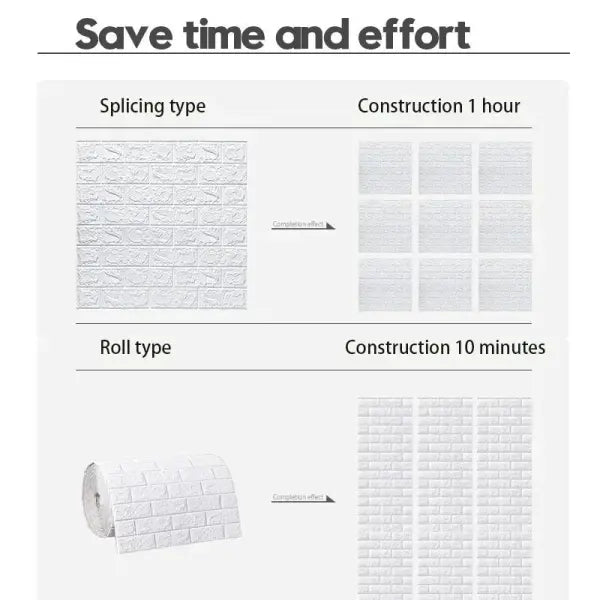 70cmx1/5/10m 3D Wallpaper Decoration Self-adhesive Antique Foam Brick Wallpaper Living Room Bedroom Waterproof 3d Wall