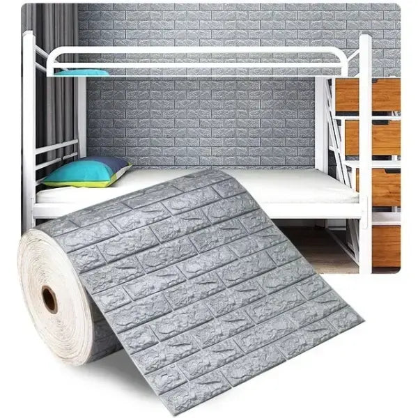 70cmx1/5/10m 3D Wallpaper Decoration Self-adhesive Antique Foam Brick Wallpaper Living Room Bedroom Waterproof 3d Wall