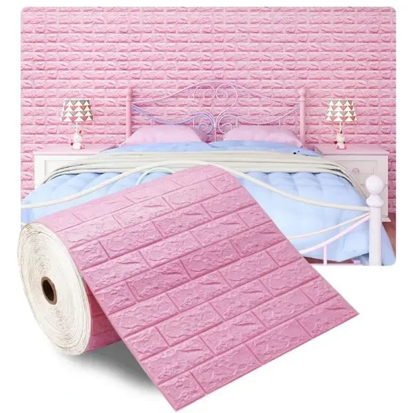 70cmx1/5/10m 3D Wallpaper Decoration Self-adhesive Antique Foam Brick Wallpaper Living Room Bedroom Waterproof 3d Wall