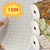 70cmx1/5/10m 3D Wallpaper Decoration Self-adhesive Antique Foam Brick Wallpaper Living Room Bedroom Waterproof 3d Wall