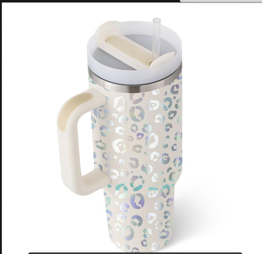 40oz Insulated Stainless Steel Tumbler with Handle and Lid - Style1 / 1200ML / 1PC