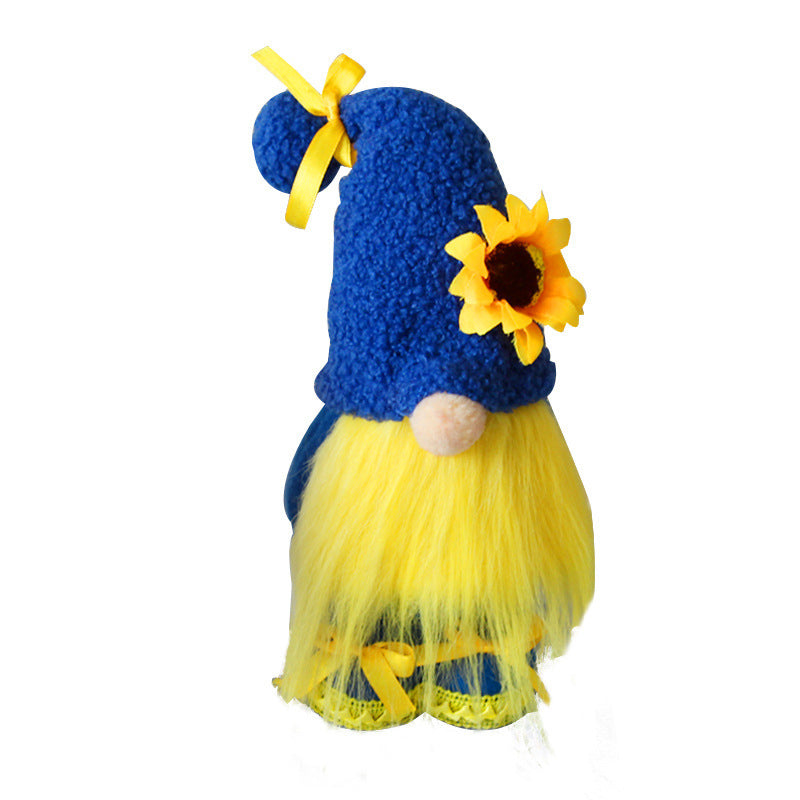 Bee Festival Flower Butterfly Long Legs Faceless Doll - Blue - Hair Remover