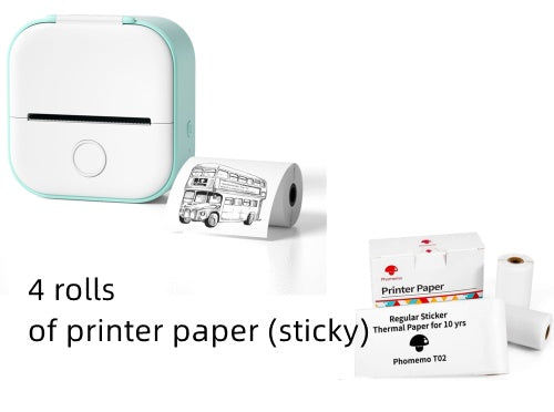 Phomemo T02 Portable Bluetooth Thermal Label Printer - Green set / USB