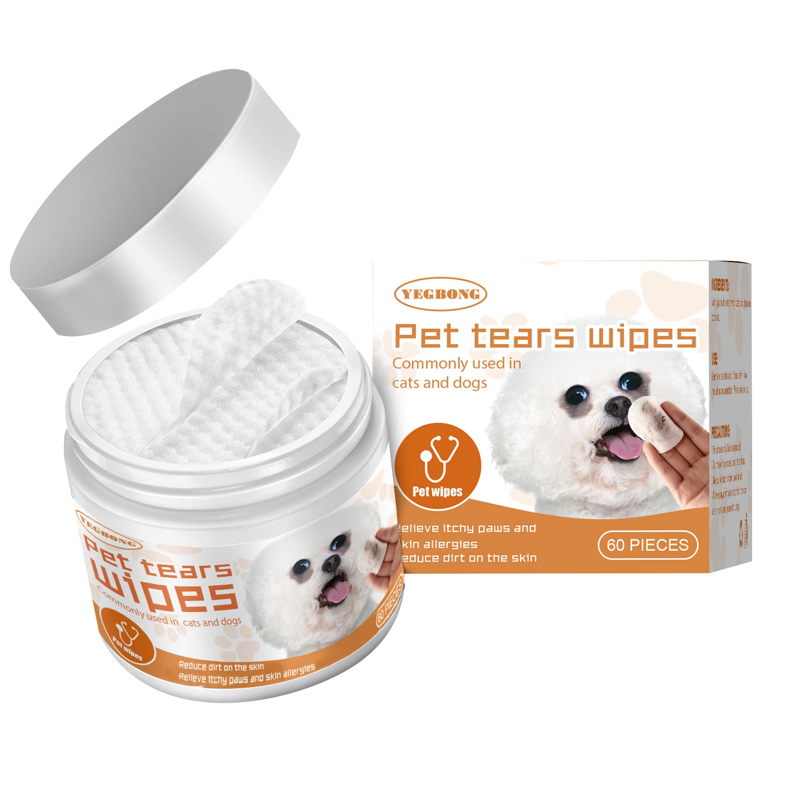 Pet Wipes Clean Dogs And Cats Tear Stains Eye Cleaning Wipe Eye Dirt Cotton Pad - 1pc - Pet Wipes Clean