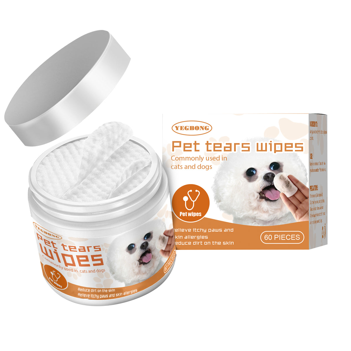 Pet Wipes Clean Dogs And Cats Tear Stains Eye Cleaning Wipe Eye Dirt Cotton Pad - 1pc - Pet Wipes Clean