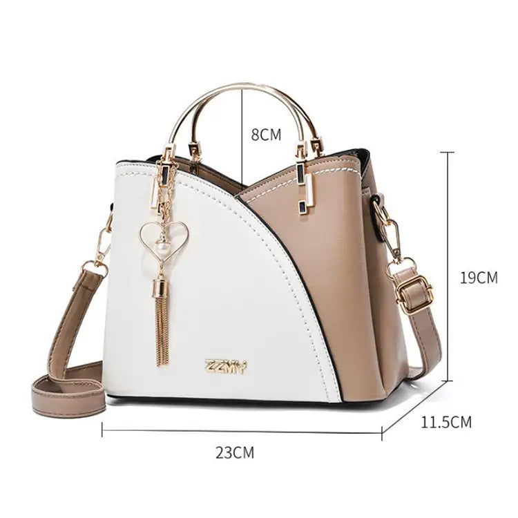 Color Block Love Tassel Crossbody Handbag for Women