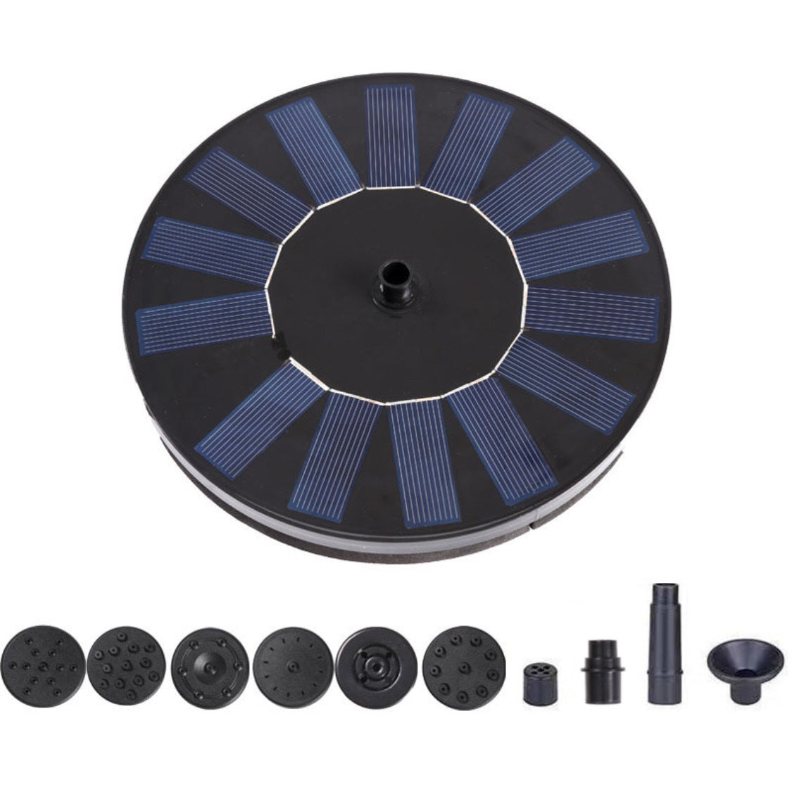 Polycrystalline silicon solar hair remover fountain rockery - 16cm Polycrystalline Blue