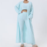 Cozy Pajama Set 3 Piece Lounge Set Cute Loungewear Warm Suit Sets Matching Set Lounge Set 3 Piece Pant Sets Women
