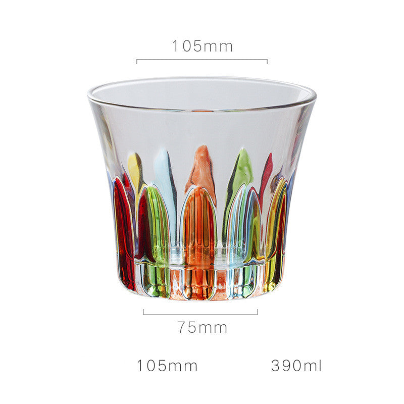 European Style New Enamel Whisky Glass With Colorful Woven Pattern - 6 Style / 1PCS - Hair Remover