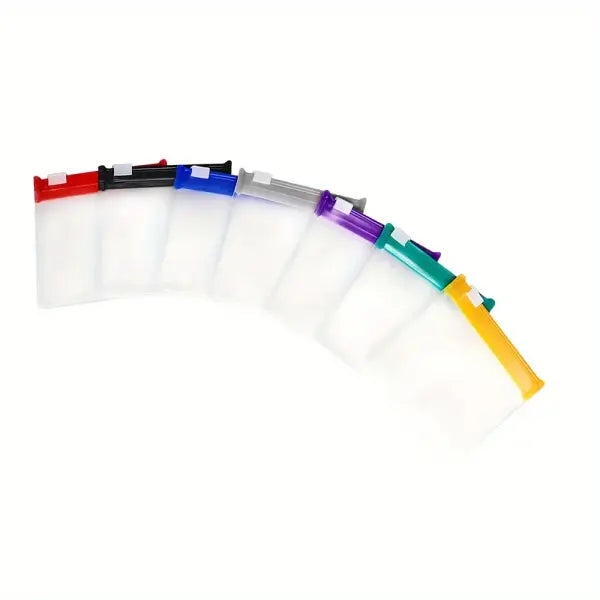 7pcs Pill Pouch Bags，Reusable Zippered Pill Pouch Set， Medicine Organizer 7 Colors Self Sealing Translucent Medicine