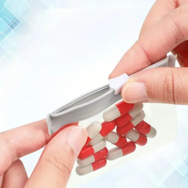 7pcs Pill Pouch Bags，Reusable Zippered Pill Pouch Set， Medicine Organizer 7 Colors Self Sealing Translucent Medicine